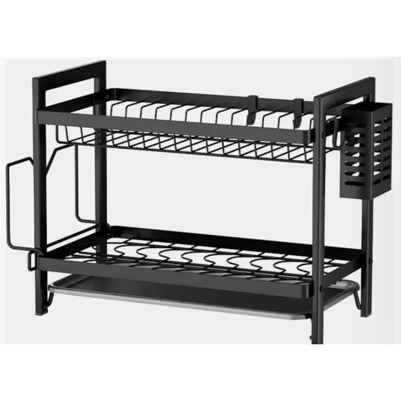 Escurridor De Platos Grande De Acero Al Carbono De 2 Niveles
