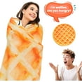 thumbnail image 5 of Pizza Blanket Adult Size 80 Inches, Birthday Gifts for Her Him, Funny Gifts for Girlfriend Boyfriend, Novelty Pepperoni Pizza Food Blanket Oversized, Flannel Throw Blanket for Adult, 5 of 5