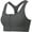 Dark Gray, variant on High Impact Sports Bras for Women Zip Front Sports Bra Workout Fitness Running Yoga Blue M