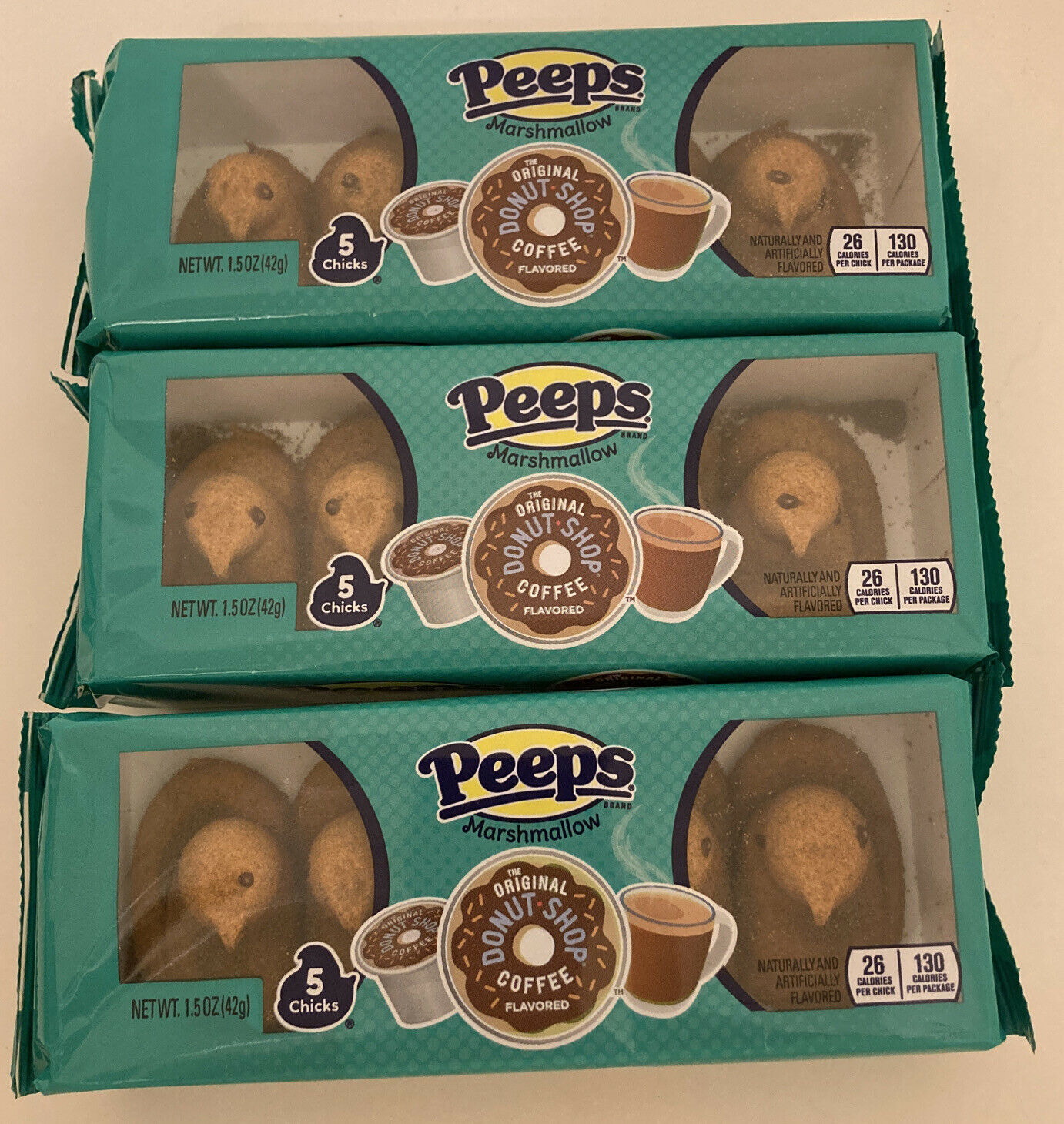 Limited Edition PEEPS Original Donut Shop Coffee Flavor 3 pk