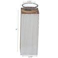 thumbnail image 3 of Maison Concepts White Wooden Tealight Candle Holder With Rope 8", 3 of 4