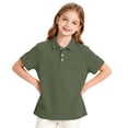 thumbnail image 3 of Abcomgle Black Polo Shirt Boys 10-12 Short Sleeve Pique Polo Shirts for Boys Button Down Solid Color Uniform Shirts for Boys Formal Collared Performance Polo Shirts for Boys, 3 of 8