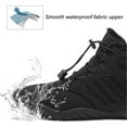 thumbnail image 3 of Mens Barefoot Snow Boots Winter Warm Fur Lined Hiking Boots Minimalist Waterproof Non-slip Cotton Shoes Black 8.5 US, 3 of 7