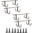 thumbnail image 1 of SURJDE Coffee Mugs Hooks Under Cabinet Coffee Cups Hanging Racks Under Shelf Coffee Mugs Holder with 16 Hooks Utensils Display Hanger for Kitchen Counter Organizer,Brown, 1 of 7