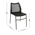 thumbnail image 5 of Flash Furniture 5 Pack Black Stack Chair with Air-Vent Back, Non-Sled Base and Black Powder Coated Metal Frame, 5 of 13