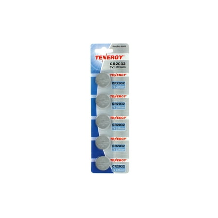 1 Card: Tenergy 5pcs CR2032 Lithium Button Cells