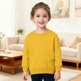 thumbnail image 5 of Kids Sweatshirts for Boys Long Sleeve Yellow Sweatshirt Girls Crewneck Pullover Casual Sport Sweatshirts Fall Clothes Girls Toddler Clothes 4-5 Years, 5 of 7