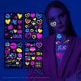 thumbnail image 1 of Jinsinto 4pcs Heart Temporary Tattoo Sticker Ecology Fake Tattoo, 1 of 3