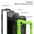 thumbnail image 4 of Samsung Galaxy Tab A7 Lite Case 8.7" with Screen Protector 360 Rotating Hand Strap Stand, Dteck Drop-Proof Rugged Case for Galaxy Tab A7 Lite 2021 SM-T220/T225/T227,Green+Black, 4 of 7