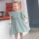 thumbnail image 3 of Vestidos infantiles de algodón Vestidos infantiles con mangas voladoras Vestidos de color liso, 3 of 6