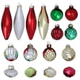 thumbnail image 2 of Northlight 16ct Traditional Finial, Ball and Onion-Shaped Christmas Ornament Set 4" - Silver/Red, 2 of 8