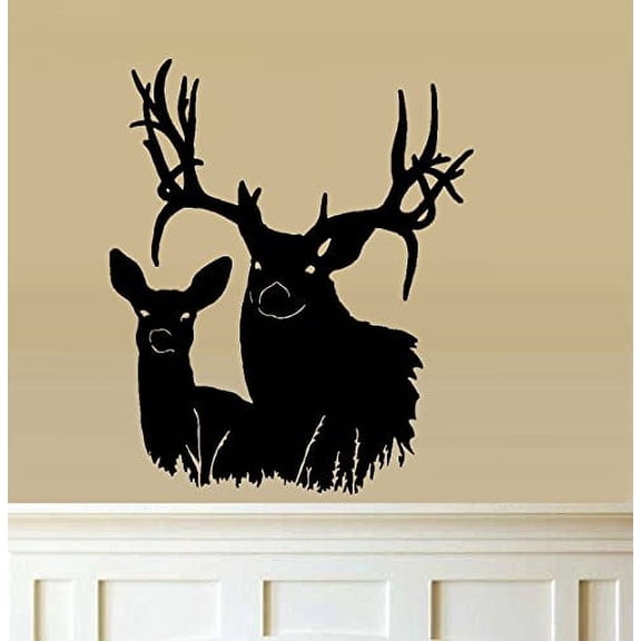 Buck and Doe #2 ~ WALL DECAL 22" x 26" LRG