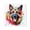 German Shepherd, variant on Stupell Industries Great Dane Paint Splatter Animals & Insects Painting Gallery Wrapped Canvas Art Print Wall Art, 17 x 17