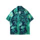 thumbnail image 5 of CAMISAS DE HOMBRE CORTAS INSPIRADAS EN CHIC, CON ESTAMPADO FLORAL, BOTONES EN LA PARTE FRONTAL, PLAYERA DE PLAYA HAWAIANA, TAMAÑO 38, AZUL Y NEGRO, 5 of 6