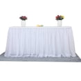 thumbnail image 2 of Faldón de mesa Suppromo de tul blanco de 14 pies para mesa rectangular o redonda, 2 of 5