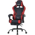 thumbnail image 1 of PayLessHere Ergonomic Racing Desk Chair, Footrest Lumbar Support Headrest Armrest Task Rolling Swivel Ergonomic E-Sports Adjustable PC, Red, 1 of 7