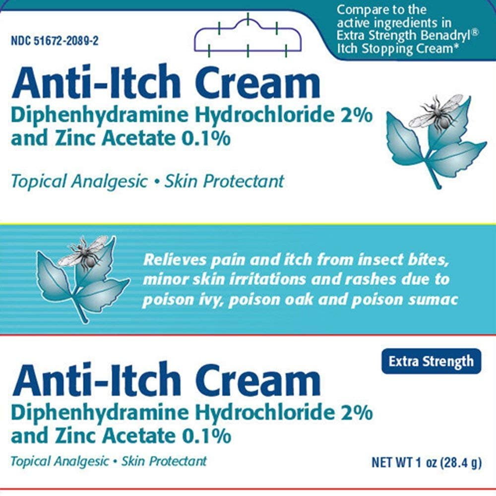 AntiItch Cream Taro Diphenhydramine Hydrochloride 2 and Zinc Acetate