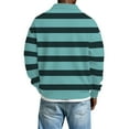 thumbnail image 3 of Dwelliawo Big and Tall Polo Shirts for Men Long Sleeve Workout Color Block Henley Shirt Collared Comfort Heavyweight Tops Big and Tall Button Up Waffle Shirts Mint Green XL, 3 of 5