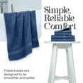 thumbnail image 4 of Utica 6-Piece Towel Set | 100% Cotton Soft & Absorbent Everyday Towels | Blue, 4 of 8