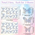 thumbnail image 6 of 4 Sheets 56Pcs Butterfly Window Stickers Anti Collision Window Decals Non Adhesive Butterfly Window Clings Rainbow Stickers to Save Birds from Window Collisions for Prevention Glass Alert, 6 of 9