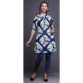 thumbnail image 4 of Bimba Women Straight Kurta Mandarin Collar Printed Dress Short Kurti Tops, 4 of 6