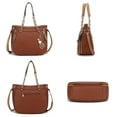 thumbnail image 6 of MKF Collection Lina Women's Tete Bag & Wallet Set,Vegan Leather Shoulder Bag Handbag Purse Set by Mia K. - Beige, 6 of 9