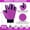 Purple, variant on Upgrade Pet  Gloves,  Gloves for Dogs, Cats, Rabbits & Horses with Long and Short Hair, Efficient Pets Hair Remover Mittens - 1 Pair (Blue)
