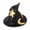 Black, variant on HaCpiu Mini Red Sparkle Witch Hat Hair Clip, Halloween Costume Accessory with Gold Star & Moon Accents, Cute Pointed Fascinator for G'ir'ls & Women