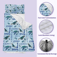 thumbnail image 4 of Gresahom Personalized Toddler Sleep Mat, Child Sleeping Bag for Preschool Girls and Boys, Blue Turtle Kids Nap Mat with Pillow and Blanket, Custom Back to School Gift, 4 of 9