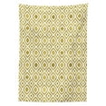 thumbnail image 3 of Ambesonne Geometric Tablecloth Rectangular Table Cover, Convex and Concave, 60"x84", Earth Yellow and White, 3 of 4