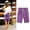 Purple#2, variant on LEBONYARD Womens Summer Shorts Plus Size,Women's Shorts with a Fresh and Trendy Design,Women's Elastic Waist Printing Drawstring Shorts Yellow S