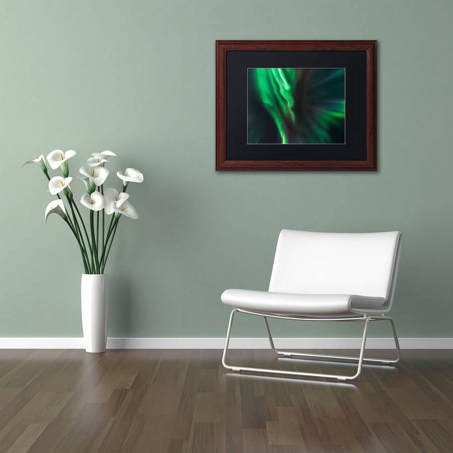 Trademark Fine Art "Lights of Gods" Canvas Art by Mathieu Rivrin, Black Matte, Wood Frame