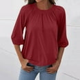 thumbnail image 2 of Woman Fashion Top Shirt For Women Three Quarter Sleeve Soft Causal T Shirt, 2 of 2