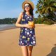 thumbnail image 3 of Easygdp Colorful Jellyfish para Vestido Transpirable de Mujer, Vestido Suelto de Manga Corta con Pliegues y Bolsillos para el Verano, 3 of 7