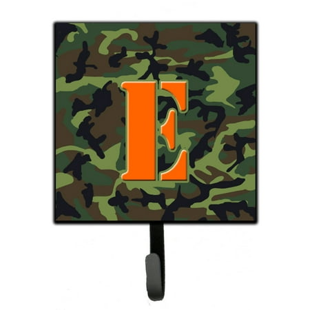 

Carolines Treasures CJ1030-ESH4 Letter E Monogram - Camo Green Leash or Key Holder 7Hx4.25W multicolor