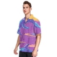 thumbnail image 2 of Ckdifva Retro Dolphins Trees Mens Button Down Short Sleeve Shirt Casual Shirts Beach Hawaiian Shirts, 2 of 8