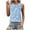 Blue, variant on Summer Women Tank Tops Plus Size Crew Neck Floral Printing Sleeveless Wide Straps Blouse Tank Tops T-Shirt For Women Casual Loose Classic Women Trendy Going Out Tops