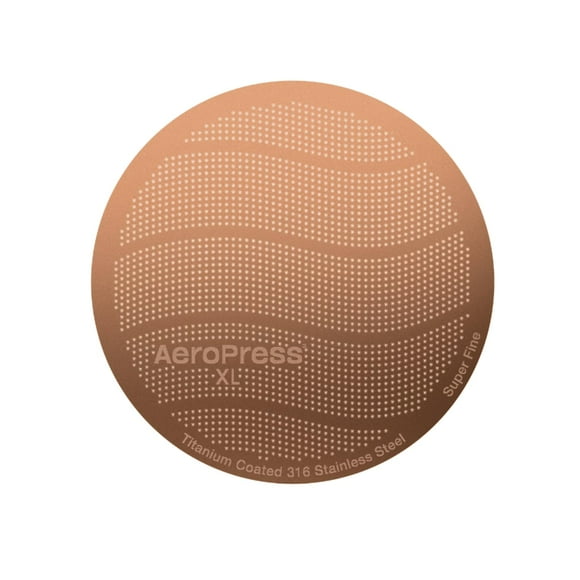 Filtro de café AeroPress Gold Tone Metal Stainless Steel XL