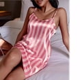 thumbnail image 3 of Ropa de dormir de seda satinada de imitación para mujer, camisones con estampado Floral, vestidos de dormir, lencería Sexy, ropa de casa, bata para el hogar, 3 of 4