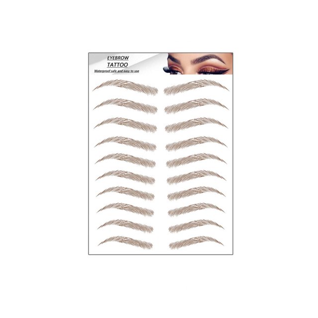 WREESH 6D Imitation Eyebrow Tattoo Sticker Disposable Eyebrow Sticker Brown