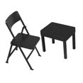 thumbnail image 1 of segolike Table Miniature 1:12 Chaise Simulation Moderne Ensemble de Chaises Soldat 6 Pouces Noir, 1 of 9