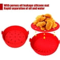 thumbnail image 3 of EcoNesxp Red Quart or Larger Air Fryer XL with Round Silicone Mat 1/8 Inch Air Fryer Silicone Liner Non-stick Easy Clean Large Reusable Air Fryer Silicone Basket 7 Quart or Larger Air Fryer, 3 of 5