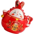 thumbnail image 3 of FRCOLOR  Ceramic Container with Lid Tea Storage Tank Airtight Jars Red Rabbit, 3 of 8