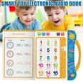 thumbnail image 1 of CNKOO Kids English Spanish Bilingual Switching Voice Book Education Learning Toy Audio Books Yellow, 1 of 7