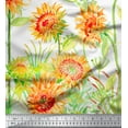 thumbnail image 3 of oneOone Polyester Lycra Fabric Leaves & Flower Panel Print Fabric By The Yard 56 Inch Wide, 3 of 3