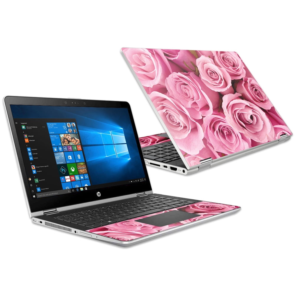 Skin For HP Pavilion x360 15.6" (2018) Pink Roses MightySkins
