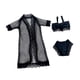 thumbnail image 3 of Pijama para muñeca de 11,5 pulgadas, ropa de baño, ropa interior, hecha a mano. Negro, 3 of 8
