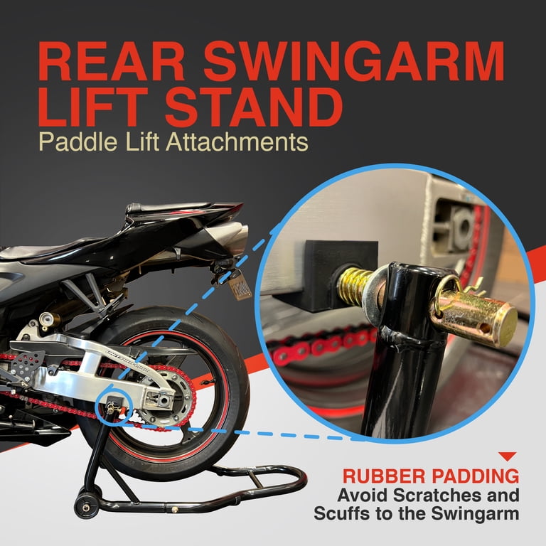 Venom Motorcycle Front & Rear Wheel Lift Stand Combo - Adjustable For Suzuki Bandit, GSF, Gladius & More