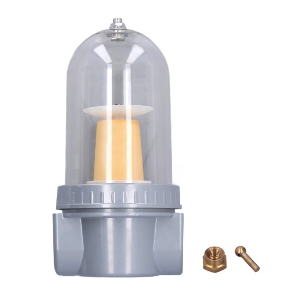 TICFOX Filtre pneumatique lubrificateur compresseur d'air filtre huile eau jauge de séparation haute précision filtrage huile eau séparateur avec tasse transparente 0.63MPa(QSL-40)
