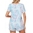 thumbnail image 5 of UVN Pajamas Sets for Women 2 Piece Lounge Set Short Sleeve Tops and Shorts Soft Pj Set Sleepwear Loungewear, 5 of 9